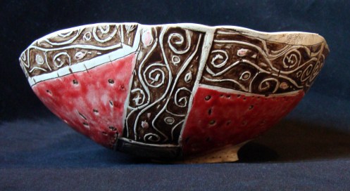 Larga Rojo alternate view 5" high SOLD