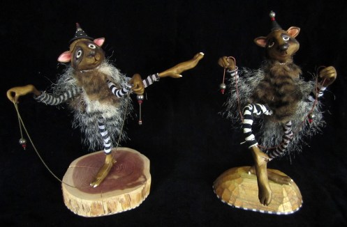 Performing Raccoons ... 7-8"tall ... 295.ea