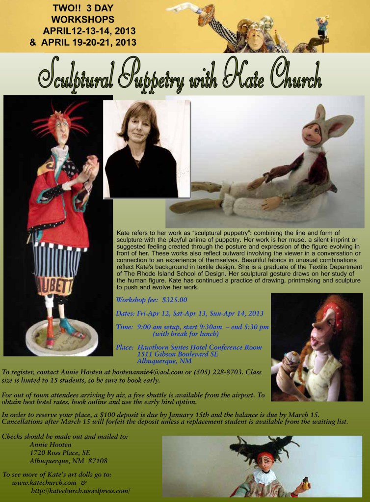 Kate Church Flyer ABQ 2013 - Two workshops