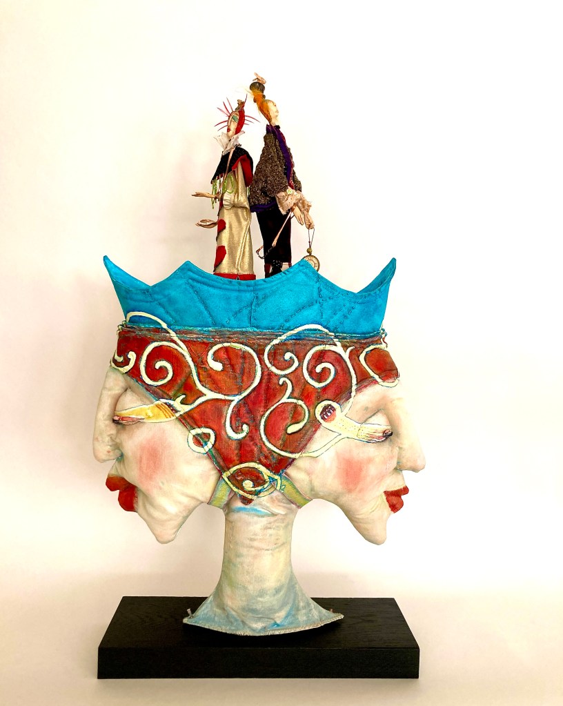 The Curious Deep . . . large mixed media figurative sculpture
