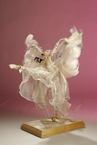 Come fly with me . . . mixed media figurative sculpture