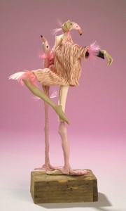 Flamingo . . . mixed media figurative sculpture