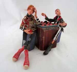 The Turn ... mixed media figurative sculpture