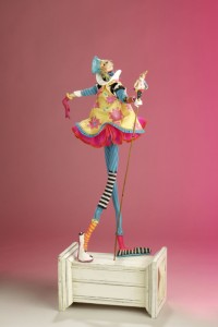 Walking shtick . . . mixed media figurative sculpture