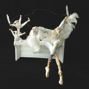 Wingmen ... mixed media figurative sculpture