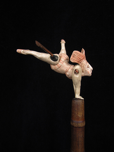 The Acrobat ... mixed media figurative sculpture