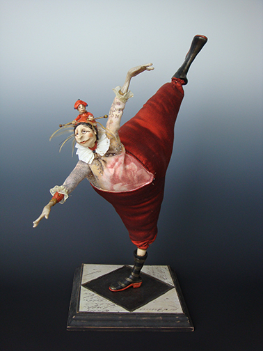Carnivale Series ... mixed media figurative sculpture