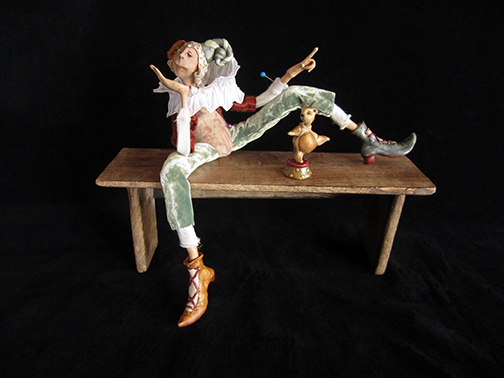 Magic Touch ... mixed media figurative sculpture